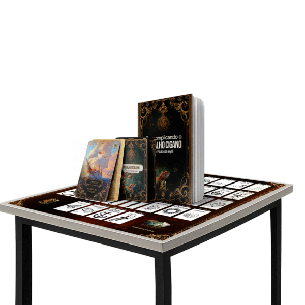 Kit Baralho Cigano Descomplicado + Livro  Descomplicando o Baralho Cigano + Toalha